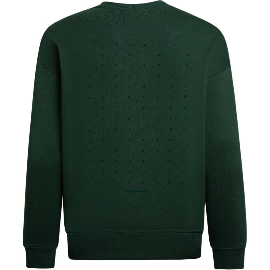 Emporio Armani FW24 Logo Print Crew Neck Long Sleeve Sweatshirt Men sweatshirt Green 6D1M95-1JTAZ-0565