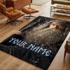 Lord Rings Customized Name Floor Rug Office Rug Design for Balcony Living Rooms Bedrooms Kitchen Antislip Carpet Anime Office Decor