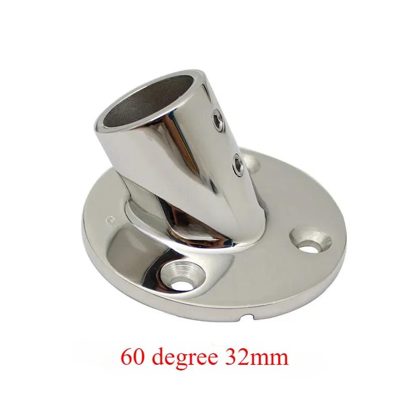 7/8' Or 1' 22mm/25mm Tube Pipe Marine 316 Stainless Steel Deck Handrail Rail Fitting Stanchion Round Base Mount Boat Accessories