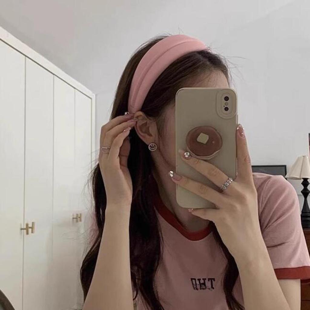New Fashion Headband For Women Wide Side PU Leather Headwear Solid Color Casaul Hairband For Adult Hair Accessories