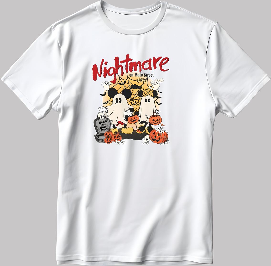 Mickey Minnie Ghost Halloween S. Sleeve Men / Women T Shirt V02 M
