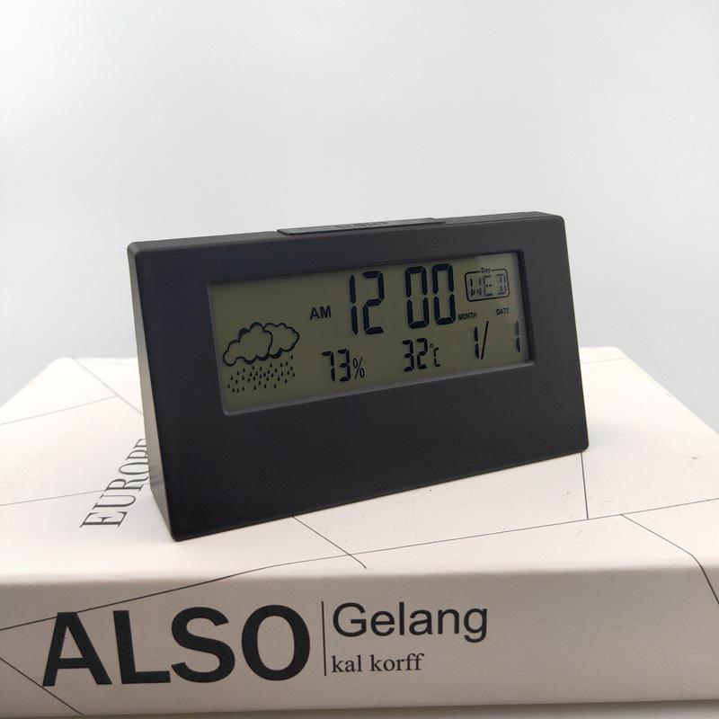 Cross-border Luminous Alarm Clock with Thermometer and Hygrometer - Weather Display for Students