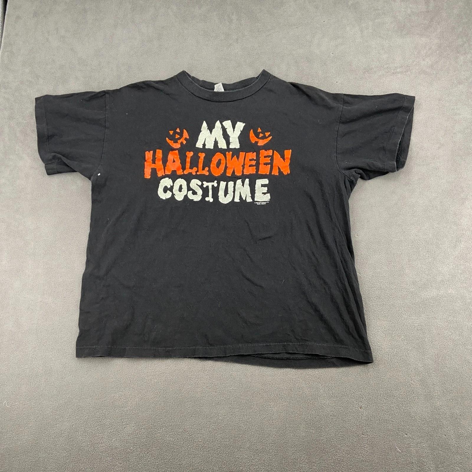 VTG 90s My Halloween Costume T Shirt Mens XL Black Graphic Print Cotton S