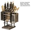 Kitchen Tabletop Storage Rack Knife Holder Large Capacity Multipurpose Waterproof Hollow Storage Rack Kitchen Utensil Organizer