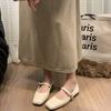 Französische eckige Zehenpartie, flacher Ausschnitt, Dameneinzelballerinas 2025 neu mit Rock, Abendbrise, sanfte Schuhe, weiche flache Mary Janes, kleine Lederschuhe