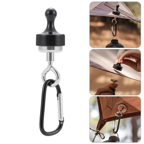 Gancho Magnético para Camping Pesado Liga de Alumínio Removível Toldo Externo Tenda de Camping Toldo Lanterna Luz Chaleira Pendurada Anel D Fivela Cabide
