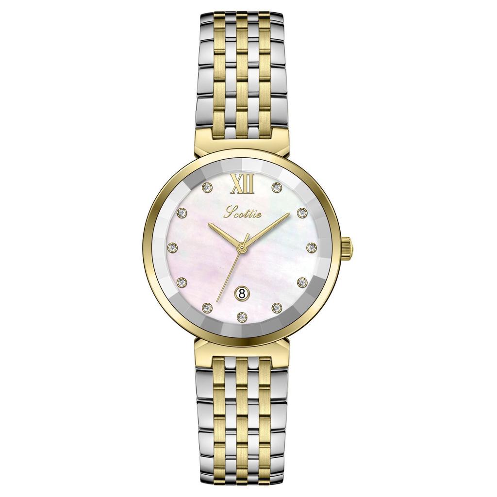 9589B Steel Belt Women'S Watch Calendar Fritillary Face Watch Women