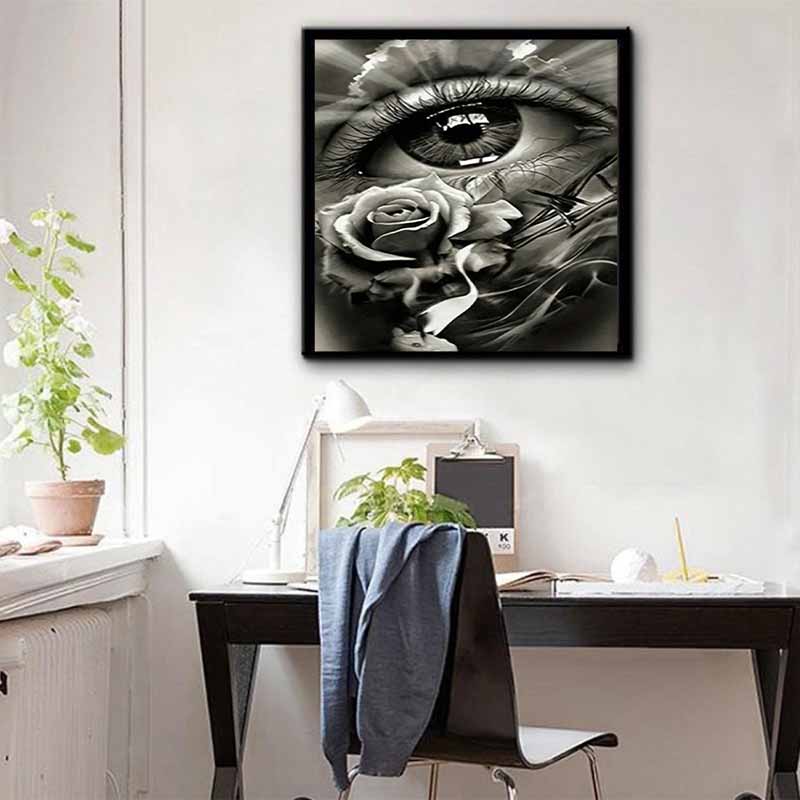 Neuankömmling 5D DIY Vollkreis Diamantmalerei "Auge" Stickerei Kreuzstich Heimdeko Geschenk