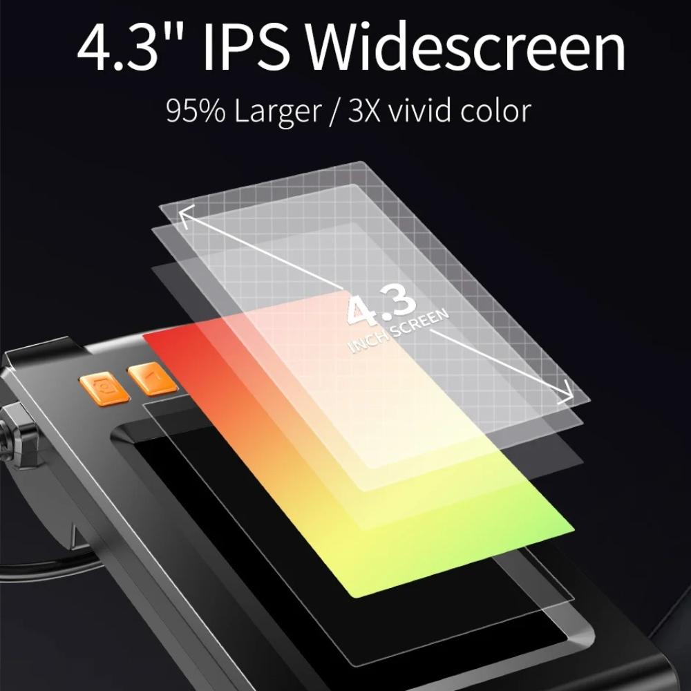 Handheld Single/dual Lens Endoscopic Camera 4.3-inch Large Screen IPS Industrial Inspection Camera IP67 Waterproof Snake Camera