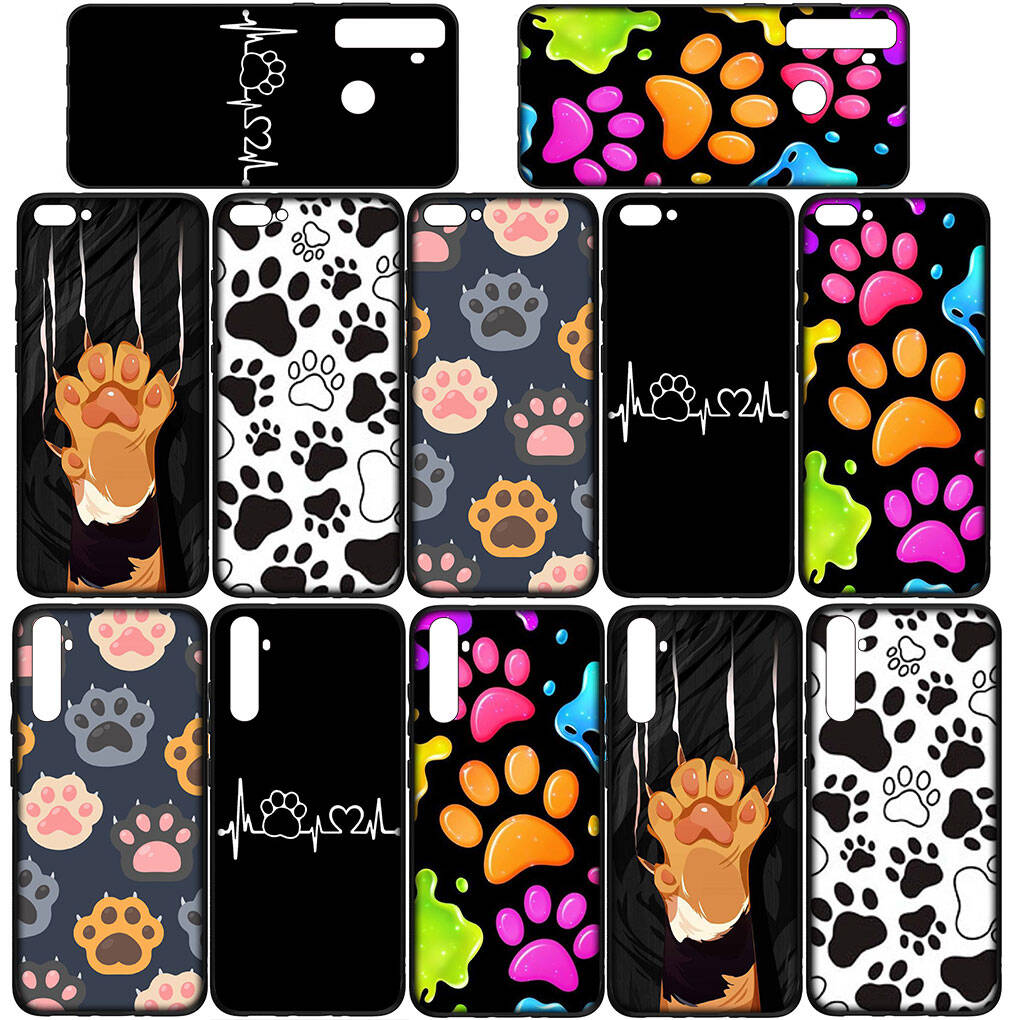 Hülle für iPhone 17 16 15 Xiaomi Poco Redmi Note 14 13 12 11 Pro Max 9 16e Samsung Galaxy S25 S24 S23 14C A56 OPPO Huawei Niedliche Hunde Pfote Katze Handyhülle