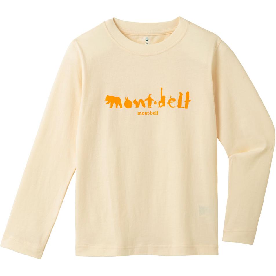 

MONTBELL T-shirt Kids Printed Short Sleeve Crew Neck Kids 130 слоновая кость