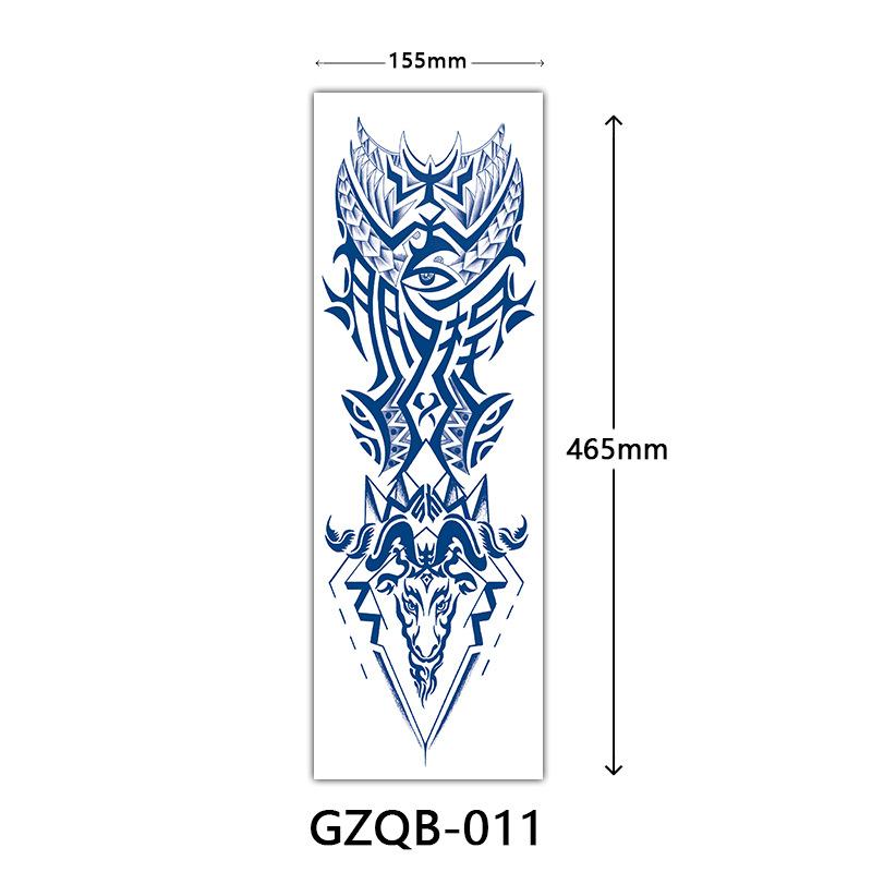 Herbal Tattoo Stickers, Semi-Permanent Tattoo Stickers, Herbal Juice Full Arm Tattoo Stickers
