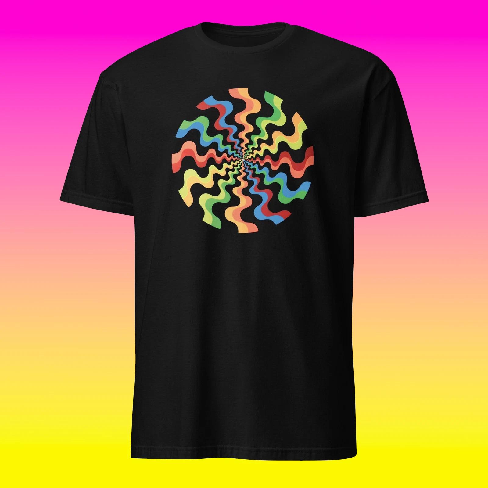 

VINTAGE PSYCHEDELIC SWIRL - Short-Sleeve T-Shirt FALL! FUN! C@@L! XL