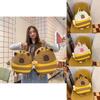 Cute Cartoon Bee Capybaradesign Children Backpack With Plush Pendant For Daily Use