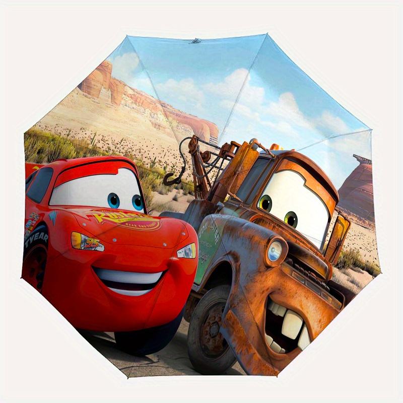 1pc Lightning McQueen,Tow Mater Automatic Folding Umbrella: Compact 8-Bone Design Cartoon Outdoor Travel Companion, Business Umbrella, Chris