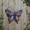 Stahl Schmetterling Wanddeko Erhöhter Körper 3D Dekoration Lackiertes Finish für Garten,