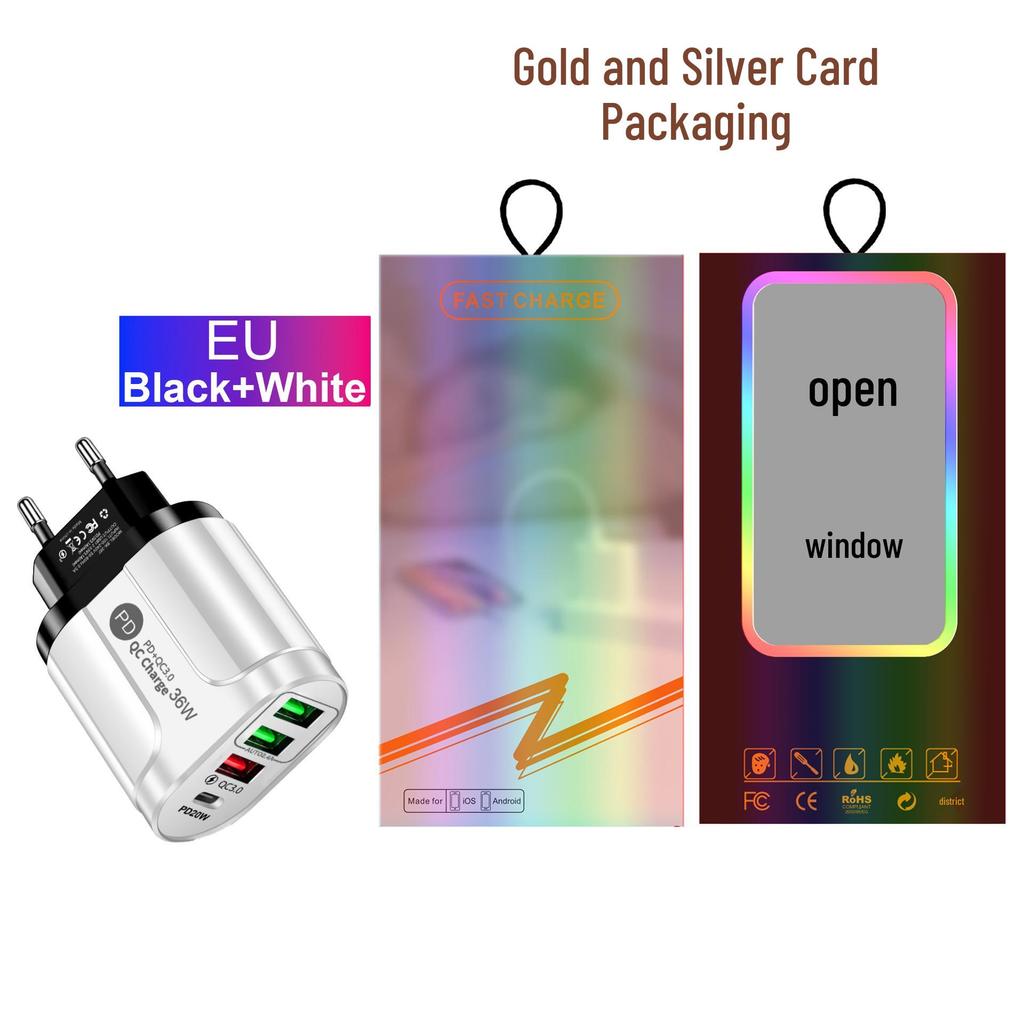 US/EU/UK 20W Fast Charging Phone Charger with USB & PD Ports