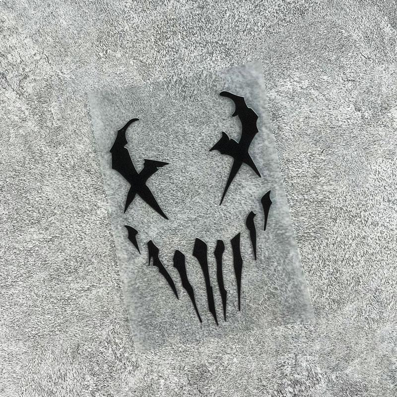 1 Stück Dämonengesicht Autoaufkleber Wasserdicht Auto Karosserie Fenster Stoßstangenabdeckung Kratzer Vinyl Aufkleber Personalisierte Anime Dekoration