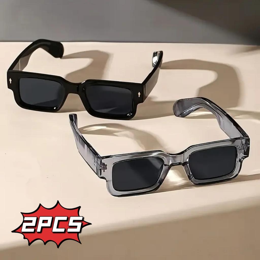 1 PIEZA Gafas de Sol Rectangulares de Lujo para Mujer Hombre Marca de Diseñador Gafas de Sol Casuales Unisex Montura de Plástico Gafas de Sol para Exteriores Modernas