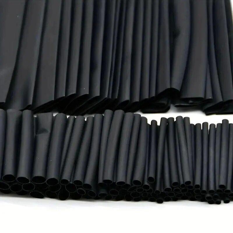 127Pcs/lot Black Heat Shrink Sleeving Set Thermoresistant Tube Shrink Wrapping Wire Cable Polyolefin Wrap Tubing