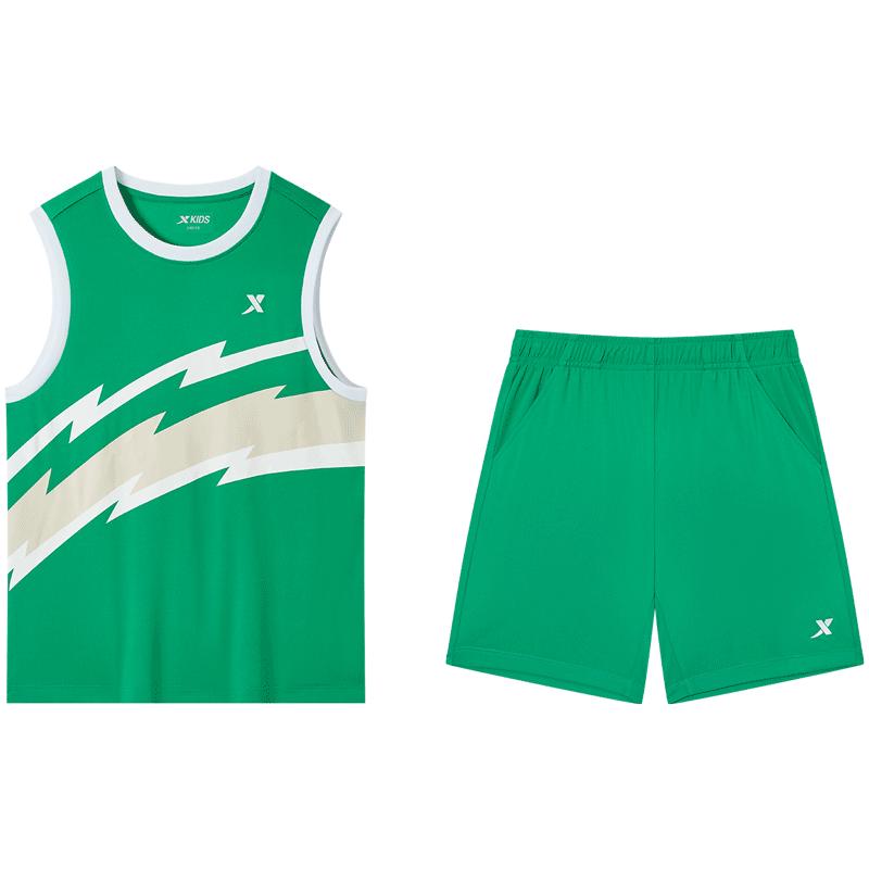 XTEP Kids Quick-Dry Basketball Jersey Set 120