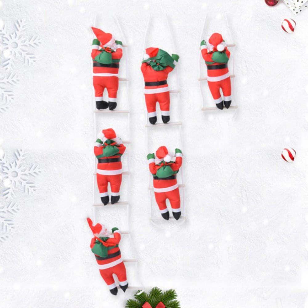 Funny Climb Ladder Doll New Year Christmas Decoration Kid Gifts Hanging Ornament Santa Claus