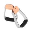 2pcs Silver Western Stirrups Rubber Anti-Skid Pad Cushioned Stirrups Aluminum Stirrups  Stepping On