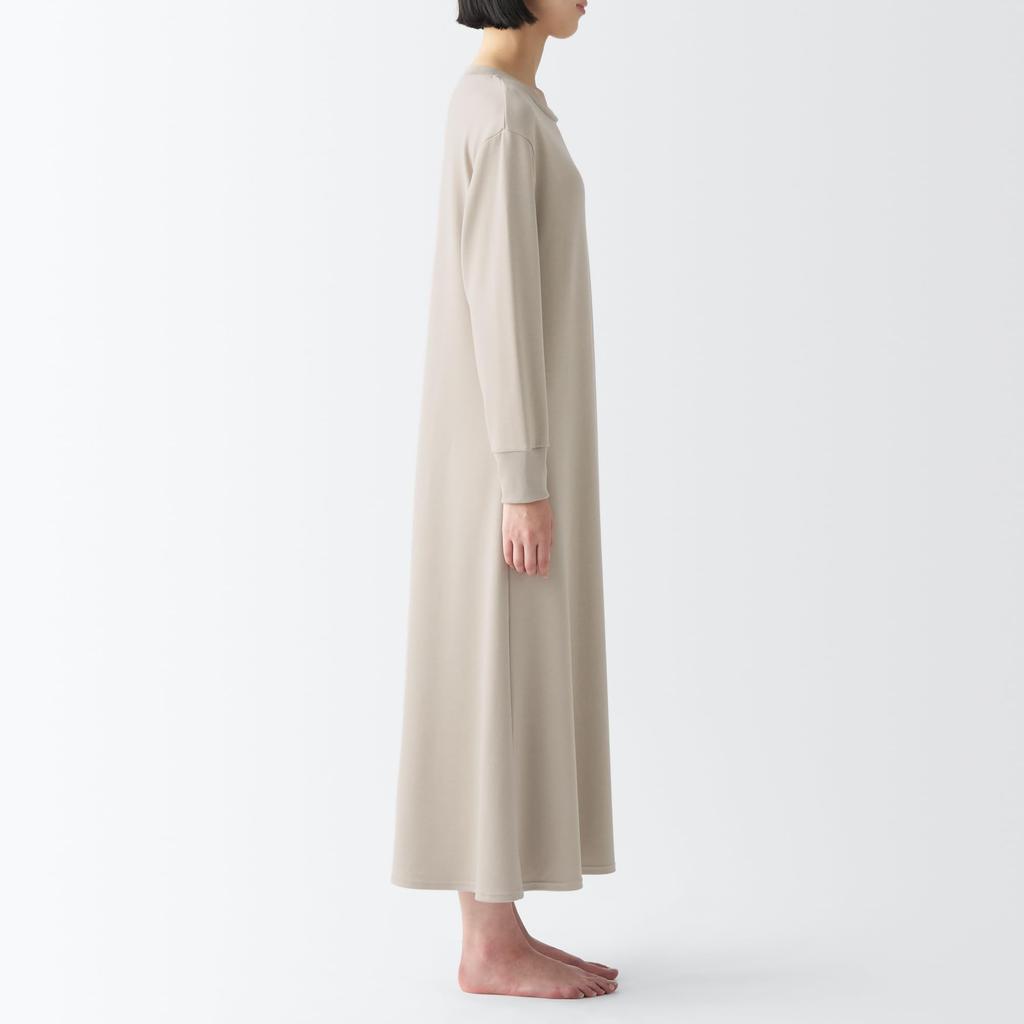 MUJI Women's Rayon Blend Oversized Dress, Light Beige, Size FD1JVA4S, Women's XXL