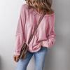2025 Cross-border Loose Reverse Stitch Patchwork Long Sleeve Pullover Hoodie