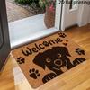 2D Flat-1PC Cute Pet Paw Print Door Mats , Welcome mats for home decoration.