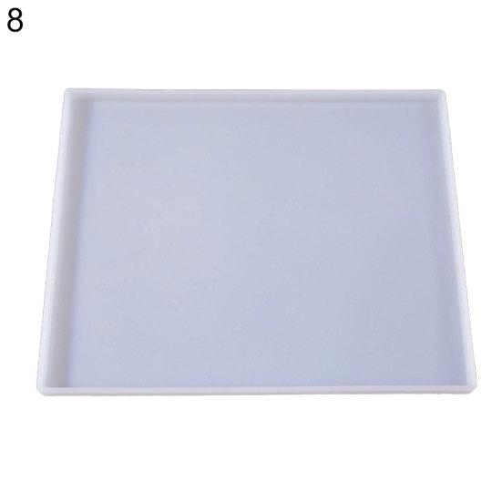 Craft Tray Plate Fruit Bowl Silicone Square Rectangle Shape Resin Mold DIY Tool