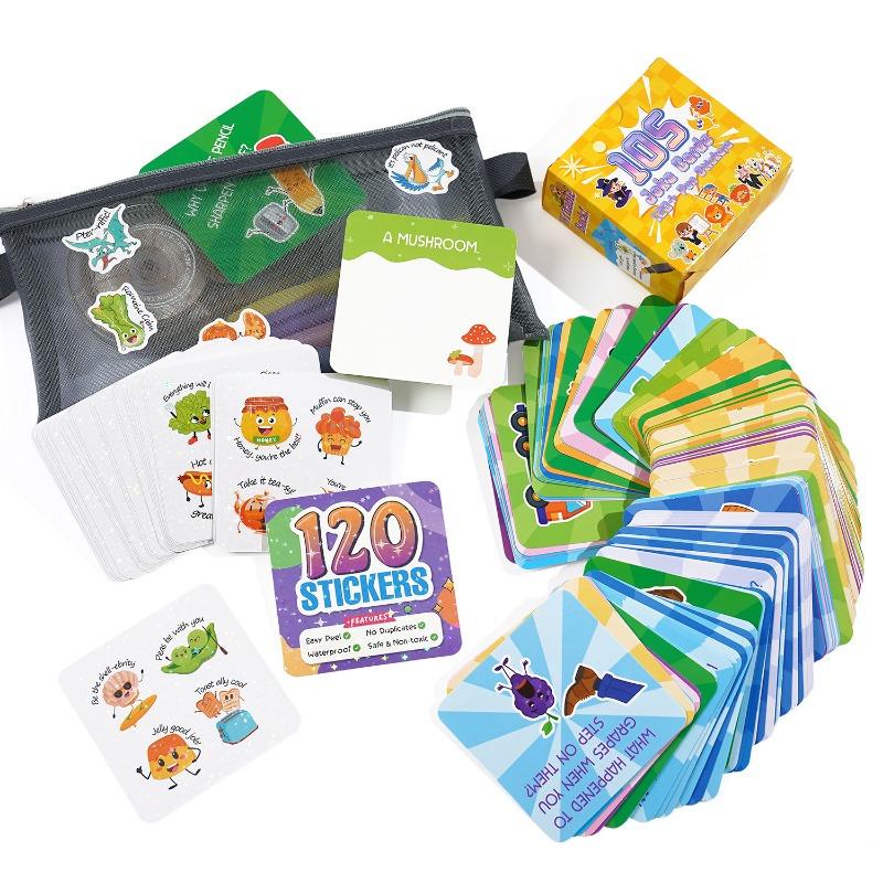 1PACK inspirational cards 105 lunch boxes, note cards, message puns, jokes, cute encouragement, children's cards