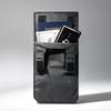 Slim Portable Anti-Theft Belt Wallet Black Hook-and-Loop Clip Hidden Pocket for Travel Outdoor Activities Daily Use