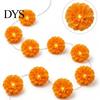 Seasonal Festival Embellishments 10FT LED Chrysanthemum String Light, Battery Operated Artificial Marigold Garland Realistic Flower Shape Lamps Fairy