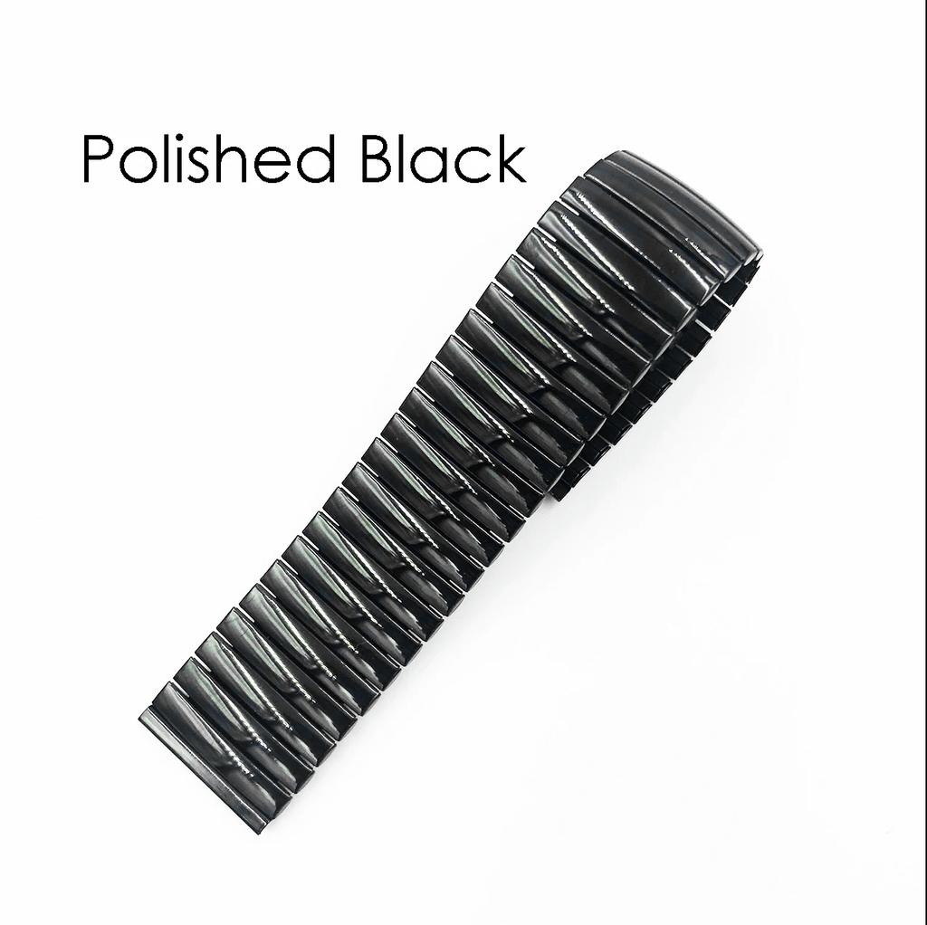 20mm 22mm Rostfritt Stål Elastiskt Stretchband Stål Klockarmband Justerbart Metall Expansionsband Armbandstillbehör Armband