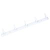 Wall Mounted Coat Rack Modern Stylish Coat Hanger Rack with 5 Hooks for Bathroom Living Room White