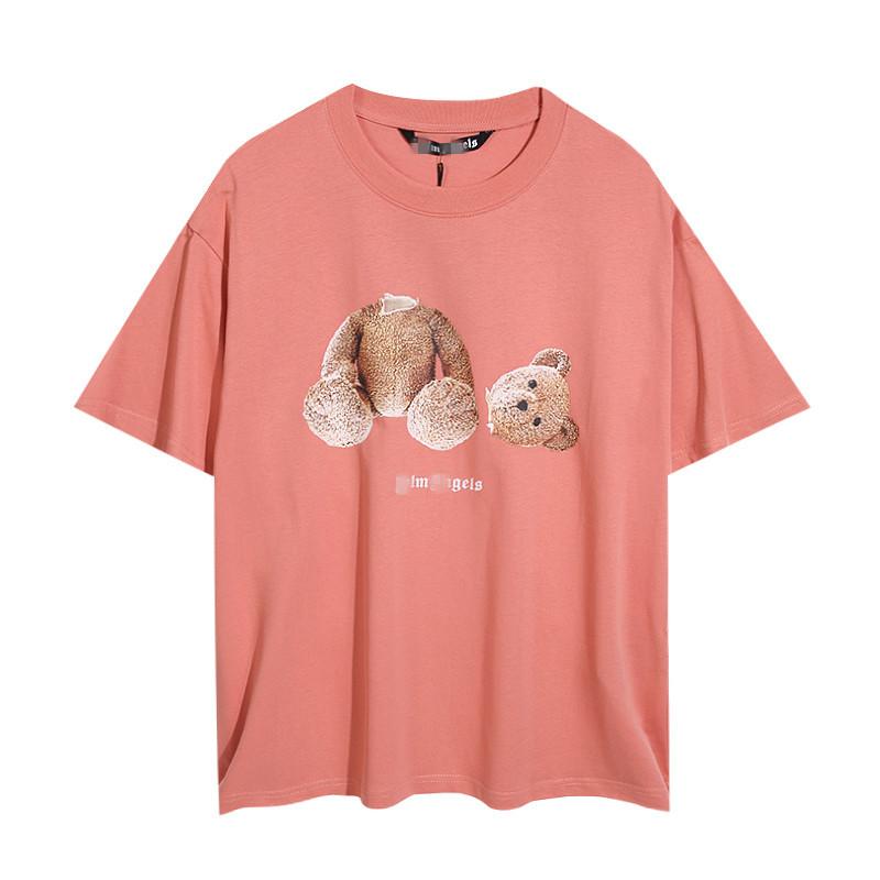 Manufacturer wholesale tide brand angel severed head teddy bear printed T-shirt loose men and women ins couple letter short sleeves