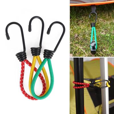 Elastic Rope Buckle for Camping Tent - 15cm Binding Strap with Hook for Canopy Accessories