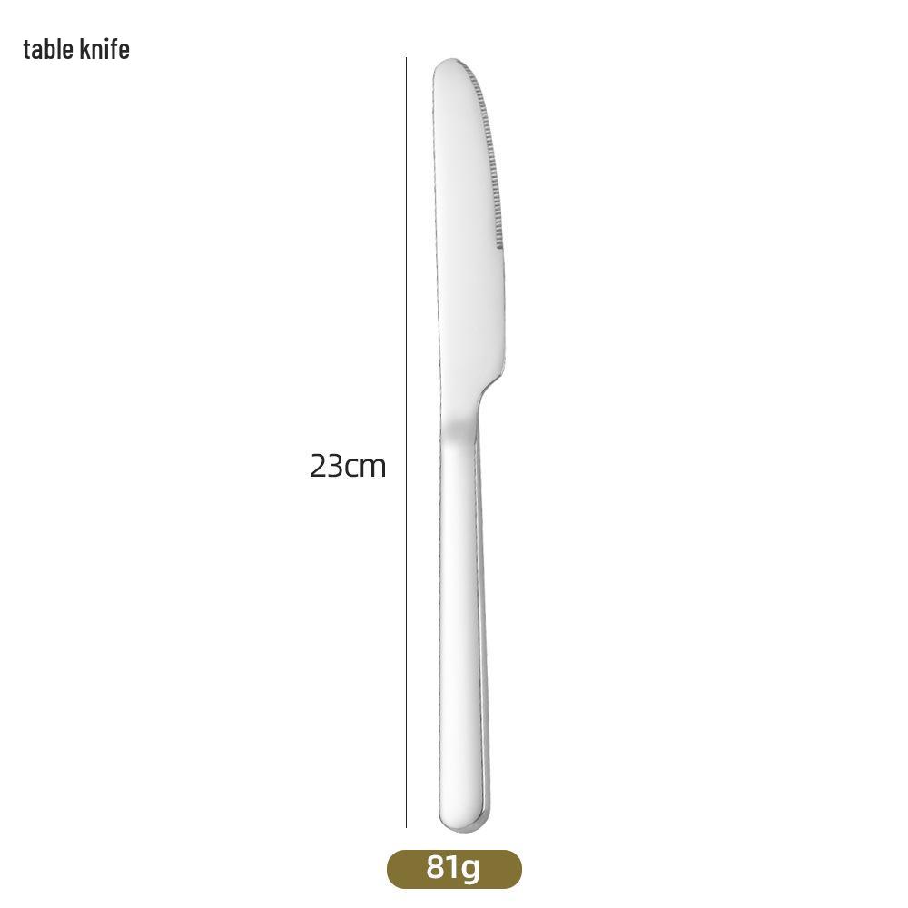 2025 Stainless Steel Western Cutlery Set: Thick 304 Stainless Steel Steak Knife, Fork & Spoon