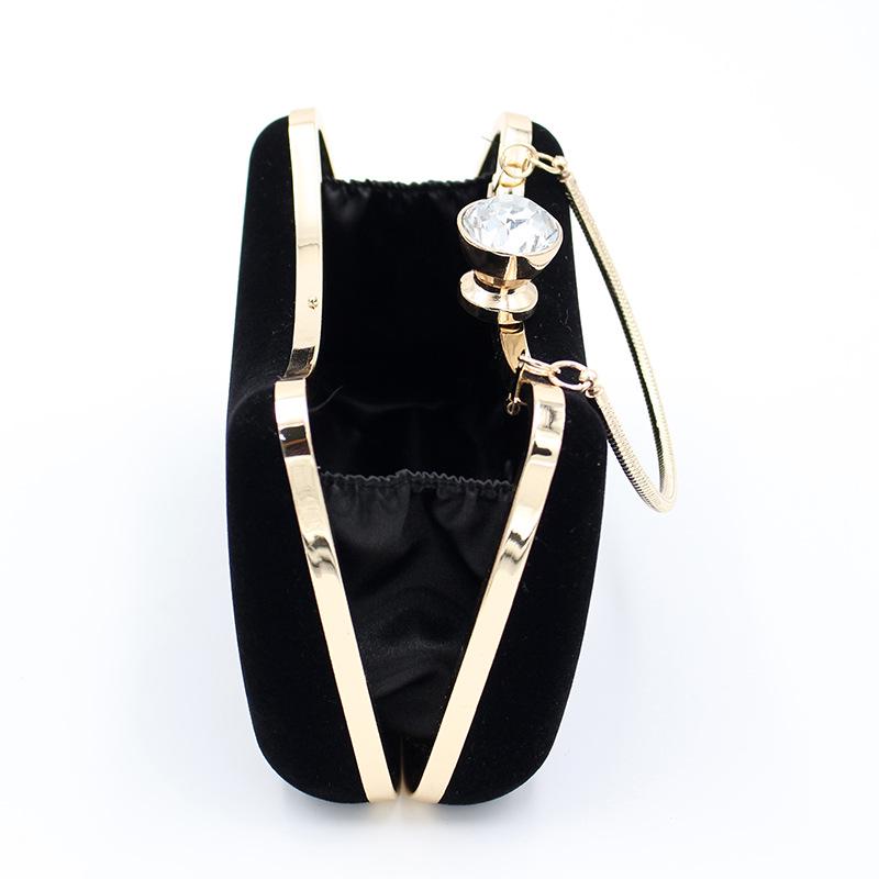 Elegante Samt-Abendtasche - Handtasche im europäischen & amerikanischen Stil für Partys und Abendkleider