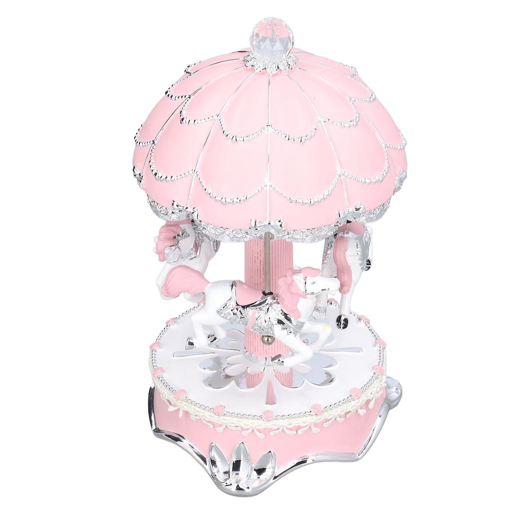 Luminous Carousel Music Box European Style Color Changing Carousel Music Box for Friends Spouse
