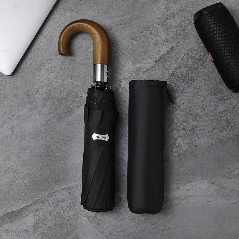 Складные зонты из ветрозащитного дерева класса люкс китайской корпорации Umbrella — фото 9