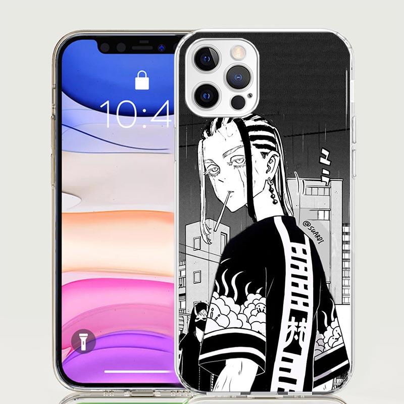 Tokyo Aevengers Black Anime Phone Case For iPhone 17 Air 16 15 Plus 11 14 Pro Max 13 Mini 12 7 8 + SE Pattern Art Customized Cov