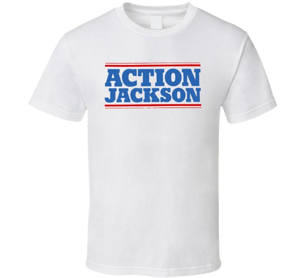 Крутая футболка унисекс с названием фильма Action Jackson M