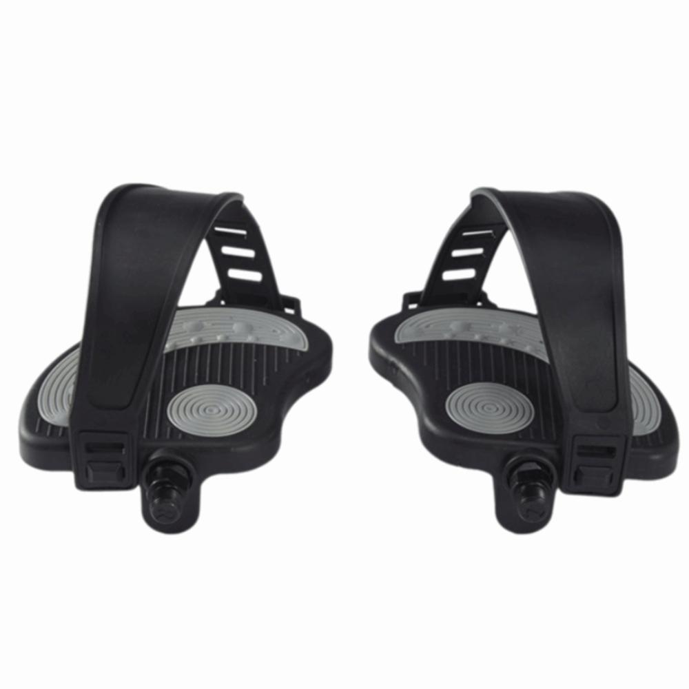 

1 Pair with Adjustable Straps Exercise Bike Pedals Replacement Bike Pedals Indoor Bike Upgrade 9/16 short axle