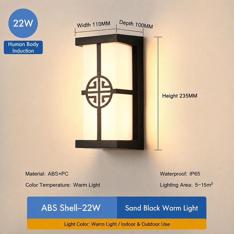 Led Outdoor Wall Light Waterproof Ip65 Motion Sensor Led Outdoor Lighting Porch Lights Balcony Garden Lights Outdoor Wall Lamp