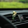 Sunflower Mini Car Decor Ceramic Vase Premium Dashboard Ornament Handmade Clay Art