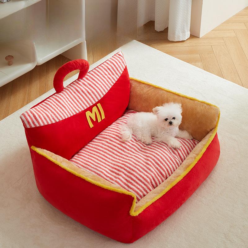 Removable and Wash Dog Kennel Pet Sofa Cat Cushion Winter Warm Pet Dog Kennel Winter Thickened Pet Bed Cushion