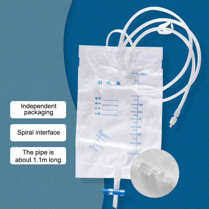 Dış Mekan Tek Kullanımlık Steril İdrar Torbası Pvc Saklama İdrar Drenaj Torbası Çapraz Vanalı Kateterli İdrar Toplama Torbaları