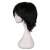 Short Synthetic Wig for Men Dark Blue 12 Inches Heat Resistant Fiber Cosplay Wig